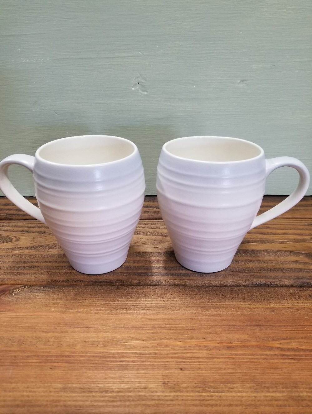 Mikasa Swirl Ombre Coffee Ceramic Mugs Tea Cups Pottery Style set of 2